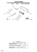 LATCH PARTS Diagram and Parts List for KEHC379JSS05  KitchenAid Microwave Oven Combo