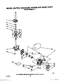 BRAKE, CLUTCH, GEARCASE, MOTOR AND PUMP Diagram and Parts List for KAWE800TWH0  KitchenAid Washer