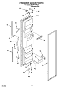 FREEZER DOOR PARTS Diagram and Parts List for ED5PHEXRL02  Whirlpool Refrigerator