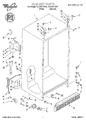CABINET Diagram and Parts List for 4ED20ZKIFW00  Whirlpool Refrigerator