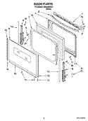DOOR PARTS, OPTIONAL PARTS (NOT INCLUDED) Diagram and Parts List for RF260BXSW1  Whirlpool Range