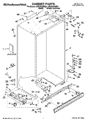 CABINET PARTS Diagram and Parts List for KSSO36QMX02  KitchenAid Refrigerator
