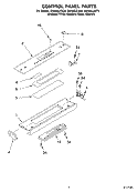 CONTROL PANEL Diagram and Parts List for GW395LEGB4  Whirlpool Range