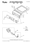TOP AND CONSOLE PARTS Diagram and Parts List for WGD94HEXL2  Whirlpool Dryer