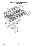UPPER RACK AND TRACK Diagram and Parts List for KUDI22HT0  KitchenAid Dishwasher