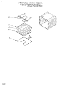 INTERNAL OVEN Diagram and Parts List for RBD245PDQ6  Whirlpool Wall Oven