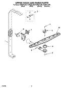 UPPER WASH AND RINSE PARTS Diagram and Parts List for KUDS01ILBT5  KitchenAid Dishwasher