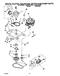 BRAKE, CLUTCH, GEARCASE, MOTOR & PUMP Diagram and Parts List for LMV5243AN0  Whirlpool Washer