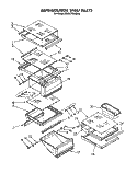 REFRIGERATOR SHELF Diagram and Parts List for KSRB27QABL05  KitchenAid Refrigerator