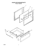 DOOR AND DRAWER Diagram and Parts List for RF302BXVG1  Whirlpool Range