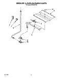 BROILER & OVEN BURNER Diagram and Parts List for SF310PEYQ0  Whirlpool Range