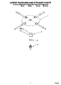 LOWER WASHARM AND STRAINER PARTS Diagram and Parts List for KUDI01FLSS6  KitchenAid Dishwasher