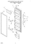 REFRIGERATOR DOOR Diagram and Parts List for RS22AQXGN00  Roper Refrigerator