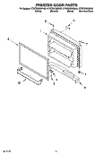 FREEZER DOOR PARTS Diagram and Parts List for KTRC22EMBT05  KitchenAid Refrigerator