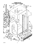 CABINET Diagram and Parts List for 4ED25DQXVN00  Whirlpool Refrigerator