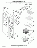 FREEZER LINER PARTS Diagram and Parts List for KSCS23FVSS03  KitchenAid Refrigerator