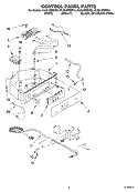 CONTROL PANEL PARTS Diagram and Parts List for KUIS15NRHW4  KitchenAid Ice Maker