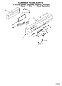 CONTROL PANEL PARTS Diagram and Parts List for GU2600XTPB7  Whirlpool Dishwasher