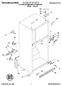 CABINET Diagram and Parts List for KTRP20MDWH00  Whirlpool Refrigerator