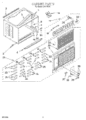 CABINET Diagram and Parts List for CA21WC51  Crosley Air Conditioner