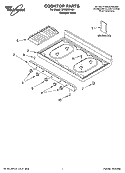 COOKTOP PARTS Diagram and Parts List for SF3020SKQ4  Whirlpool Range