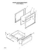 DOOR AND DRAWER Diagram and Parts List for RF302BXVG2  Whirlpool Range