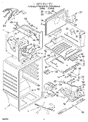 LINER Diagram and Parts List for KTRS19KEWH01  KitchenAid Refrigerator
