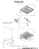 DISHRACK Diagram and Parts List for GDU4050XPW1  Whirlpool Dishwasher