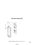 CONTROL PANEL Diagram and Parts List for MW8500XS2  Whirlpool Microwave