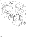 AIR FLOW Diagram and Parts List for 3XACM09DD1  Whirlpool Air Conditioner