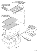 SHELF Diagram and Parts List for RT18DKXEW04  Roper Refrigerator