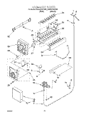 ICEMAKER Diagram and Parts List for 2VGD27DQFN01  Whirlpool Refrigerator