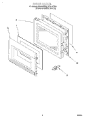 DOOR Diagram and Parts List for MT9102SFQ0  Whirlpool Microwave