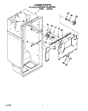 LINER Diagram and Parts List for ET22PKXBN01  Whirlpool Refrigerator