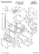 OVEN, LITERATURE Diagram and Parts List for KEBS107DSS9  KitchenAid Wall Oven