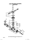 PUMP AND SPRAY ARM Diagram and Parts List for TUD2000W1  Whirlpool Dishwasher