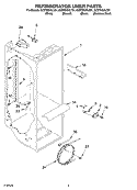 REFRIGERATOR LINER PARTS Diagram and Parts List for GC5THGXLB01  Whirlpool Refrigerator