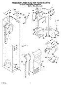 FREEZER LINER AND AIR FLOW PARTS Diagram and Parts List for KSSS42FMX00  KitchenAid Refrigerator