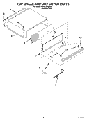 TOP GRILLE AND UNIT COVER PARTS Diagram and Parts List for KBRC36FMS02  KitchenAid Refrigerator