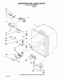REFRIGERATOR LINER PARTS Diagram and Parts List for KRFC90100B4  KitchenAid Refrigerator