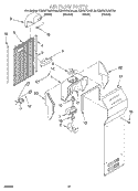 AIR FLOW Diagram and Parts List for KSRS27QGAL04  KitchenAid Refrigerator