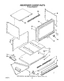 MICROWAVE CABINET Diagram and Parts List for RM288PXV1  Whirlpool Microwave Oven Combo