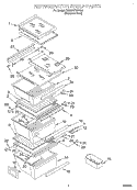 REFRIGERATOR SHELF Diagram and Parts List for 7GD25SFXHS02  Whirlpool Refrigerator
