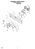 CONTROL PANEL PARTS Diagram and Parts List for KDRP407HSS13  KitchenAid Range