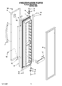 FREEZER DOOR PARTS Diagram and Parts List for KSSC42FTS02  KitchenAid Refrigerator