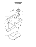 COOK TOP Diagram and Parts List for RF302BXVG1  Whirlpool Range