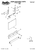 DOOR AND PANEL PARTS Diagram and Parts List for IPU98665  Inglis Dishwasher