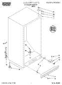 CABINET Diagram and Parts List for RV2099REW02  Roper Freezer