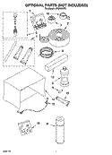 OPTIONAL  PARTS (NOT INCLUDED) Diagram and Parts List for ACQ122XP0  Whirlpool Air Conditioner