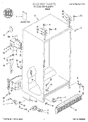 CABINET, LITERATURE Diagram and Parts List for 3XARG488GF01  Whirlpool Refrigerator
